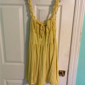 Marshalls Yellow Mini Dress with Ruffled Straps
